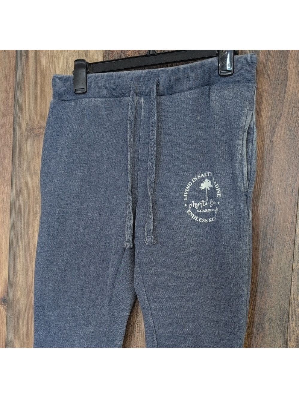 Ocean Distressed Blue South Carolina Myrtle Beach Jogger L              M219